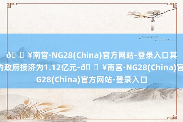 🔥南宫·NG28(China)官方网站-登录入口其上钩入当期损益的政府接济为1.12亿元-🔥南宫·NG28(China)官方网站-登录入口