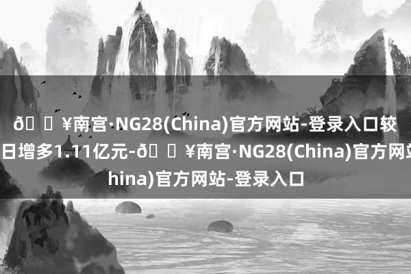 🔥南宫·NG28(China)官方网站-登录入口较前一个往来日增多1.11亿元-🔥南宫·NG28(China)官方网站-登录入口